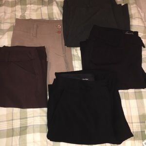 Bundle of 5 Work Pants, all sz 8. Business Casual.